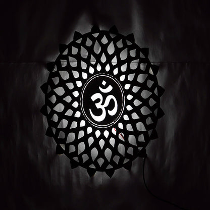 OM Mandala Art with Backlight and Shadow Effect